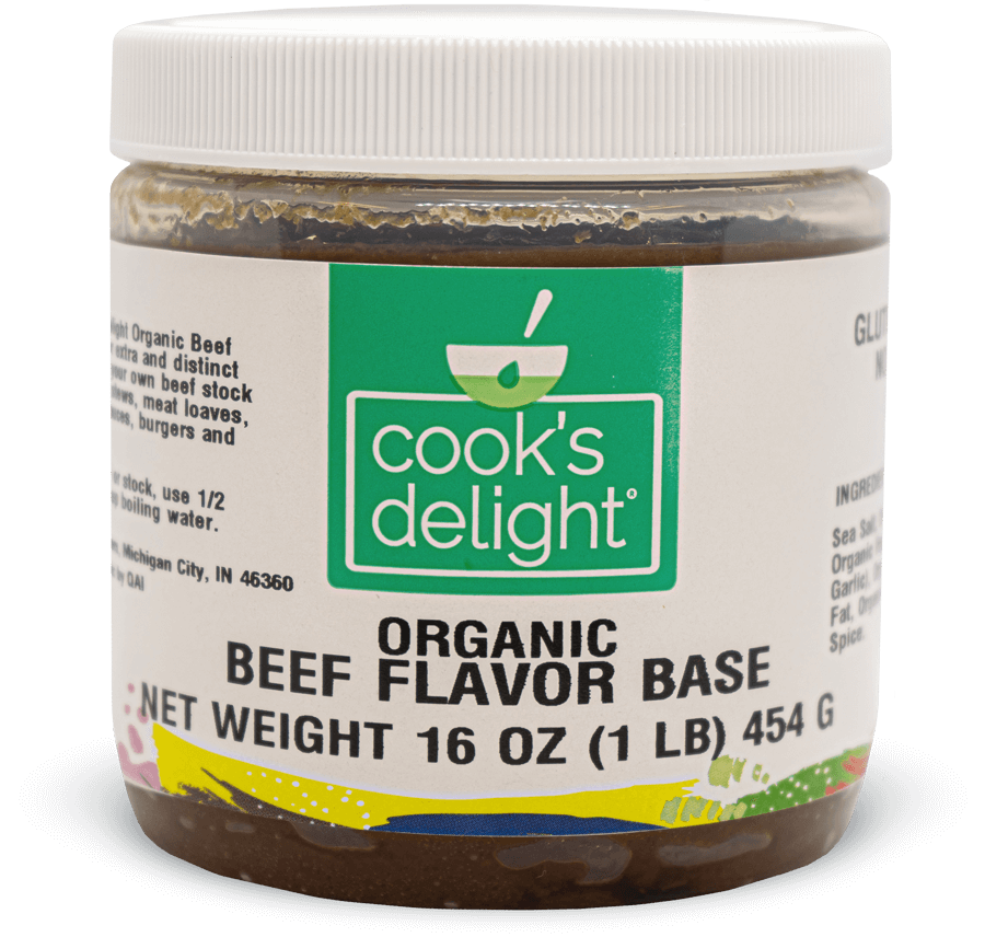 Soup base stock for non-GMO organic beef flavor Cook's Delight