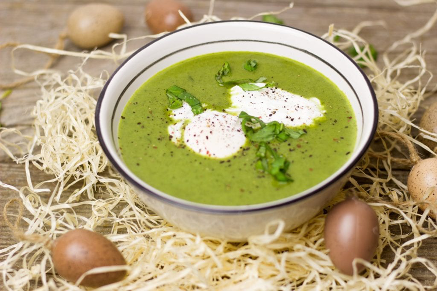 Cucumber summer soup made with Cook's Delight Vegan Vegetable Soup Base