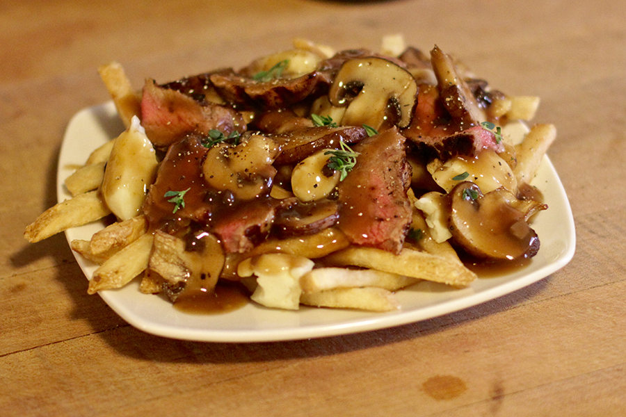 Drunken Shroom Poutine made with Cook's Delight Mushroom Soup Base