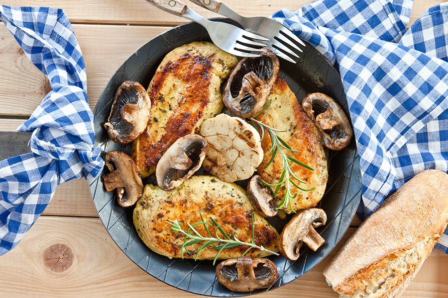 One Pan Meal Rosemary Mushroom Chicken Recipe