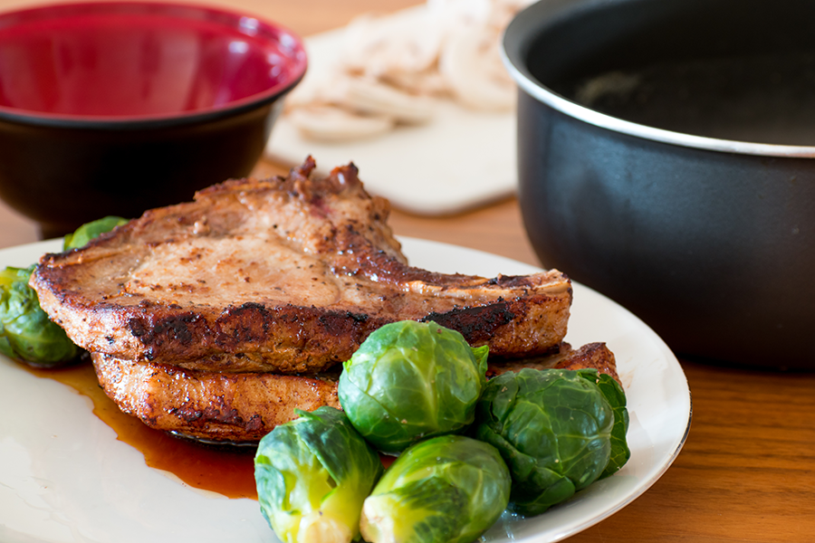 Pork Chops and Brussel Sprouts – Instant Pot Recipe