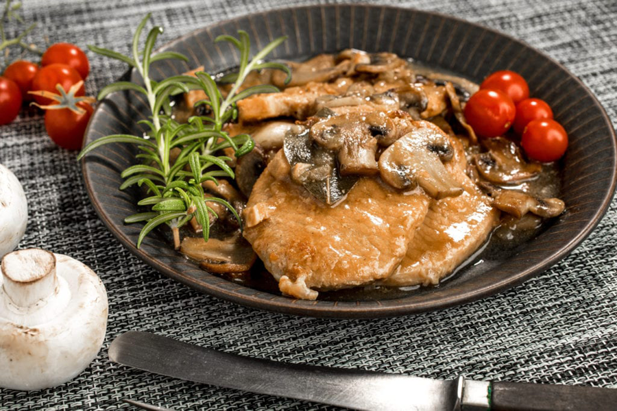 Crock Pot Pork with Mushrooms and Onions Recipe