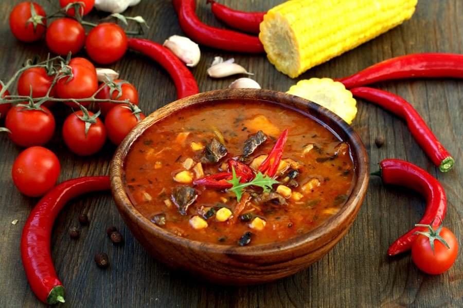 Southwest Chicken Chili made with Cook's Delight® Ancho Pepper Concentrate Soup Base