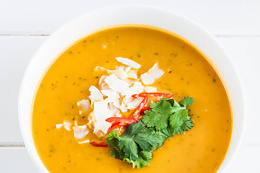 Thai Pumpkin Soup with Coconut Milk Recipe