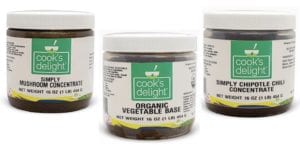 3 pack - Cook's Delight Organic Vegetable Stock, Mushroom Stock, Chipotle Pepper Stock