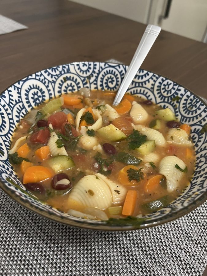 Minestrone Soup with pasta and beans